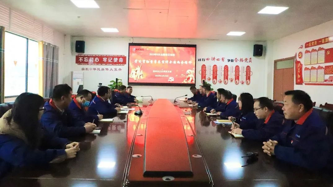 3月主题党日运动 | 学习贯彻董事长宣讲天下两会精神有关讲话，，，，让全体党员受教育谈体会-新闻动态-天能控股集团 - 贡献绿色能源，，，，创立优美生涯。。