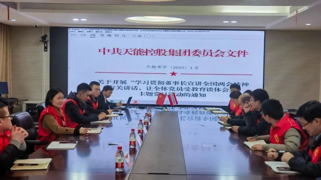 3月主题党日运动 | 学习贯彻董事长宣讲天下两会精神有关讲话，，，，让全体党员受教育谈体会-新闻动态-天能控股集团 - 贡献绿色能源，，，，创立优美生涯。。